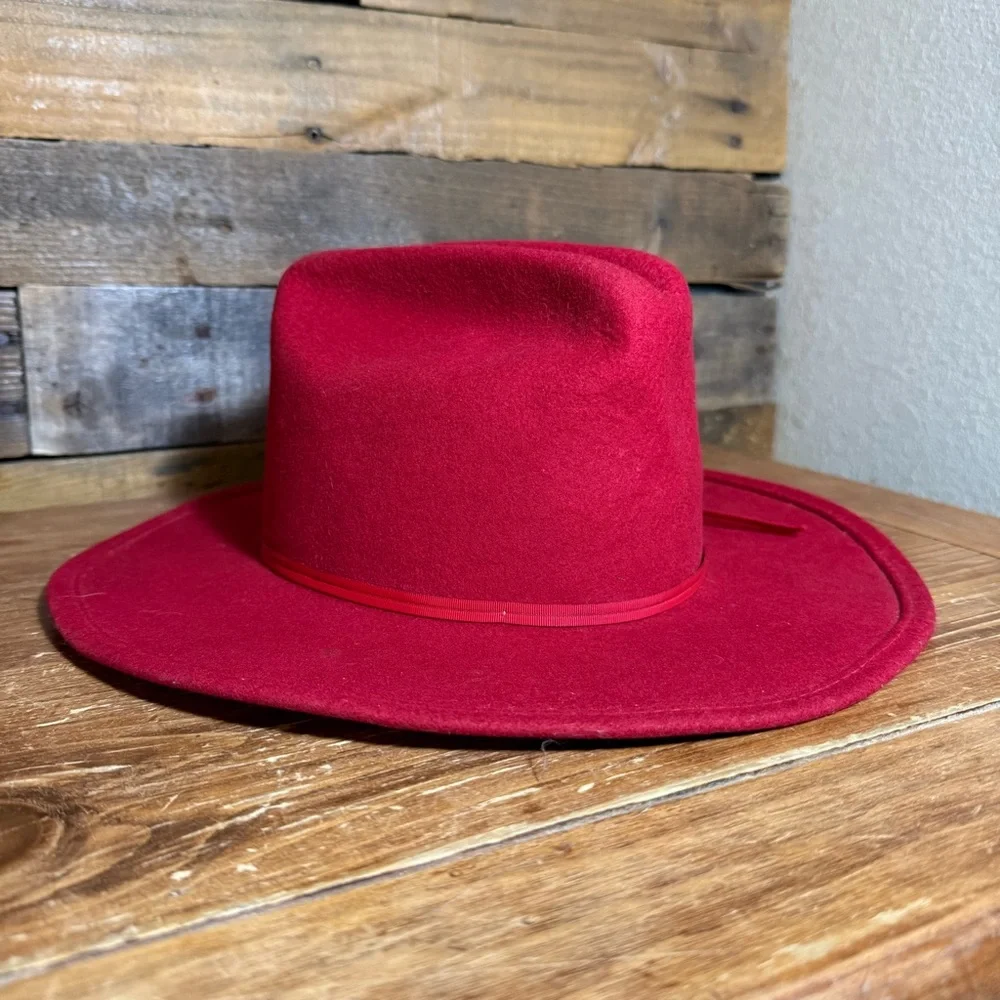 Vintage Youth Sidekicks Western Red Cowboy Hat, Lana/Laine, Size‎ L